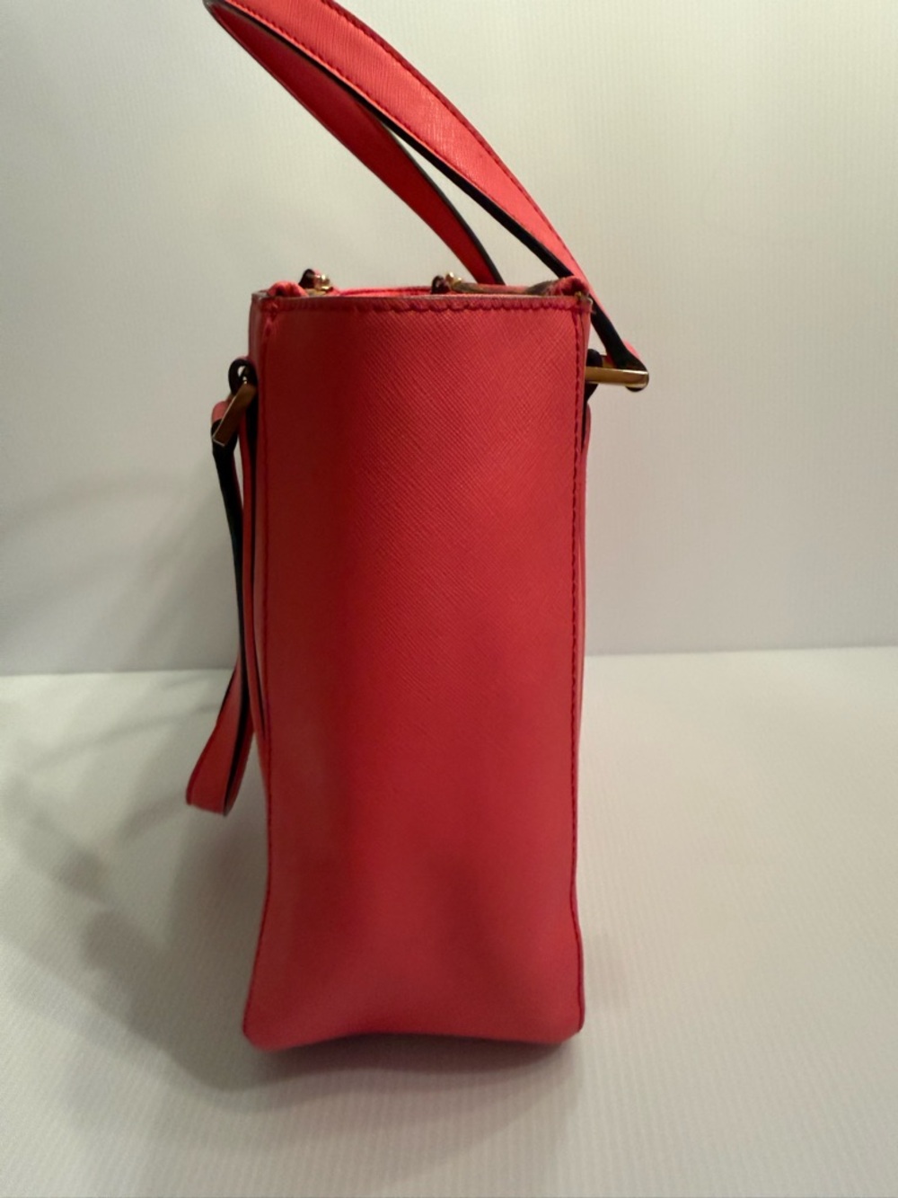 Kate Spade Raspberry Leather Tote Handbag - Picture 4 of 16
